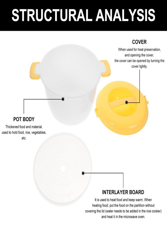 OFFSCH Microwave Rice Cooker 4 Cup Capacity Multifunctional Plastic Steamer for Rice Vegetables Noodles Safe Food Grade Material - Image 5